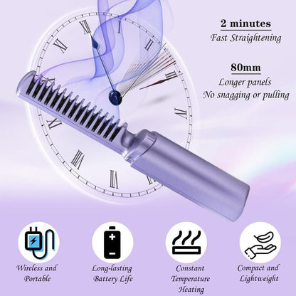 Meneflix Portable Mini Hair Straightener Hot Comb