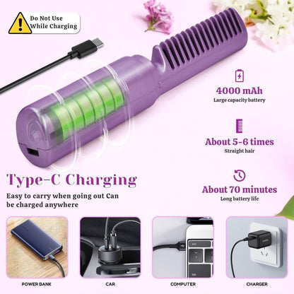 Meneflix Portable Mini Hair Straightener Hot Comb